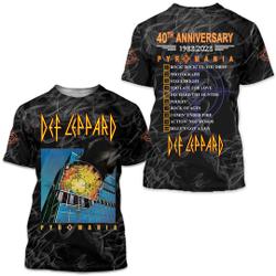 Def Leppard Tour 2023 3D 40th Anniversary 3D Shirt Meaningful Gift For Family Gift For Boyfriend Valentine Gift