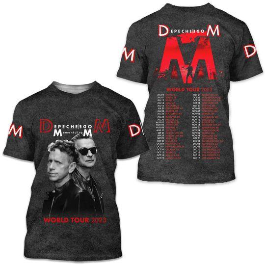 Depeche Mode Band Memento Mori Tour 2023 3D T-Shirt Meaningful Gift For Family Gift For Boyfriend Valentine Gift