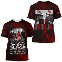 Depeche Mode Band Memento Mori Tour 2023 3D T-Shirt Meaningful Gift For Family Gift For Boyfriend Valentine Gift