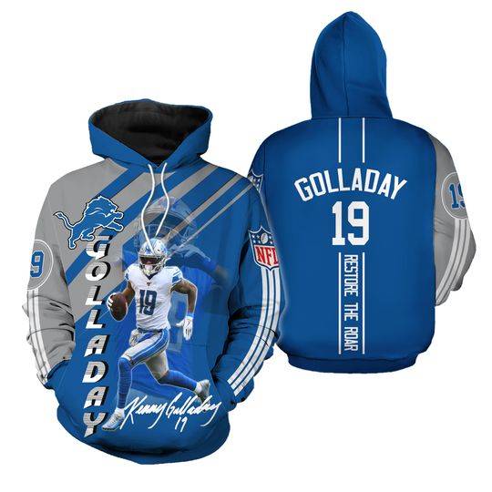 Detroit Lions 3D Detroit Football Team Shirt
