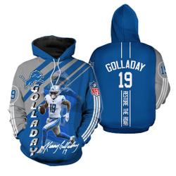 Detroit Lions 3D Detroit Football Team Shirt