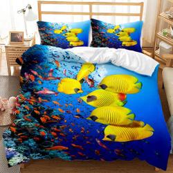 Yellow Blue Fish Bedding SetsGift For Your Girlfriend Boyfriend Gift For Love Gift For Friend Best Valentine Present Holiday Gift