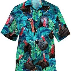 Tropical Turkey Hawaiian Shirt Gift For Your Girlfriend Boyfriend Gift For Love Gift For Friend Best Valentine Present Holiday Gift