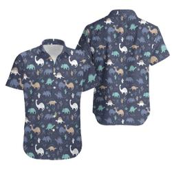 Dinosaur Pattern Hawaiian Shirt Gift For Your Girlfriend Boyfriend Gift For Love Gift For Friend Best Valentine Present Holiday Gift