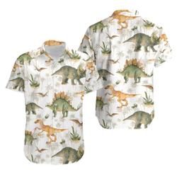 Dinosaur Strong Big Tropical Style Hawaiian Shirt Gift For Your Girlfriend Boyfriend Gift For Love Gift For Friend Best Valentine Present Holiday Gift