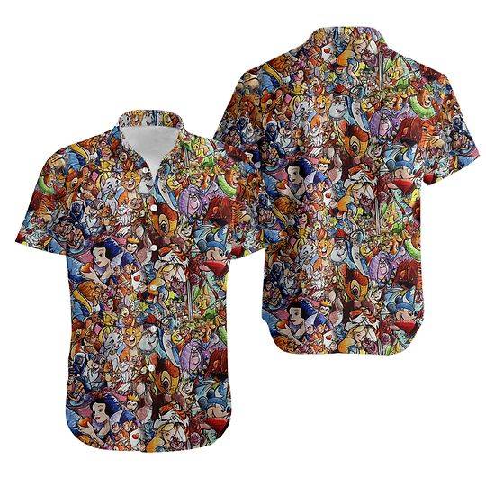 Disney All Characters Collection Hawaiian Shirt Gift For Your Girlfriend Boyfriend Gift For Love Gift For Friend Best Valentine Present Holiday Gift