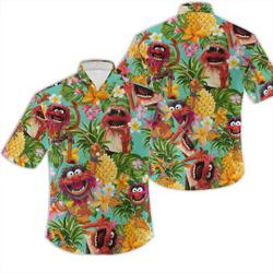 Animal Muppet Pineapple Tropical Hawaiian Shirt Gift For Your Girlfriend Boyfriend Gift For Love Gift For Friend Best Valentine Present Holiday Gift