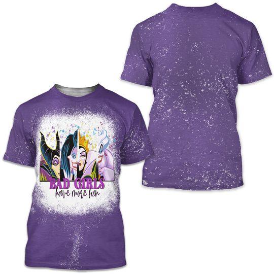 Disney Bad Girls Disney Villians 3D T Shirt Meaningful Gift For Family Gift For Boyfriend Valentine Gift