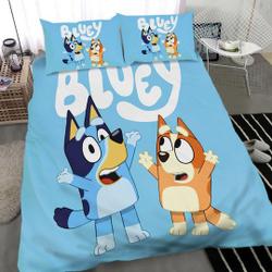 Disney BlueyDad Pals Bedding Set Gift For Your Girlfriend Boyfriend Gift For Love Gift For Friend Best Valentine Present Holiday Gift