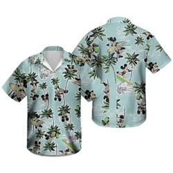 Disney Boys' Button Down Hawaiian Shirt, Mickey Shirt Gift For Your Girlfriend Boyfriend Gift For Love Gift For Friend Best Valentine Present Holiday Gift