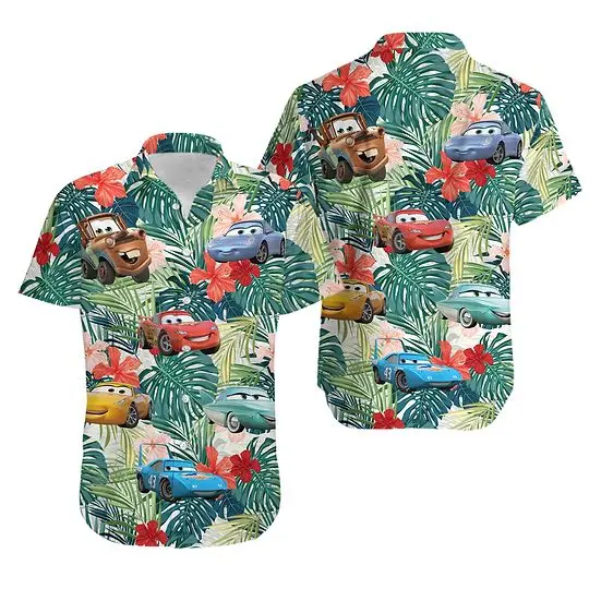 Disney Cars Group Hawaiian Shirt Gift For Your Girlfriend Boyfriend Gift For Love Gift For Friend Best Valentine Present Holiday Gift