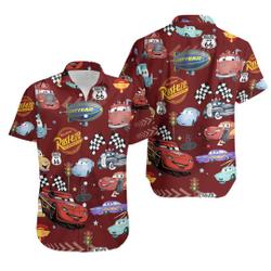 Disney Cars Hawaiian Shirt, Lightning Mcqueen Shirt Gift For Your Girlfriend Boyfriend Gift For Love Gift For Friend Best Valentine Present Holiday Gift