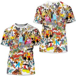 Disney Character Collage All Over Print Shirt Meaningful Gift For Family Gift For Boyfriend Valentine Gift