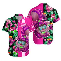 Disney Cheshire Cat Floral Hawaiian Shirt Gift For Your Girlfriend Boyfriend Gift For Love Gift For Friend Best Valentine Present Holiday Gift
