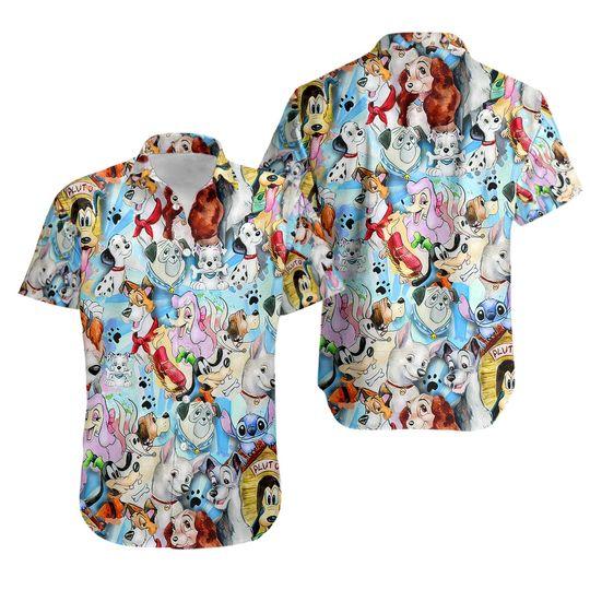 Disney Dogs Hawaiian Shirt Gift For Your Girlfriend Boyfriend Gift For Love Gift For Friend Best Valentine Present Holiday Gift