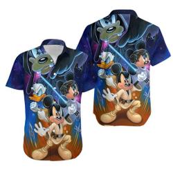 Disney Donald Duck Mickey and Minnie Hawaiian Shirt Gift For Your Girlfriend Boyfriend Gift For Love Gift For Friend Best Valentine Present Holiday Gift