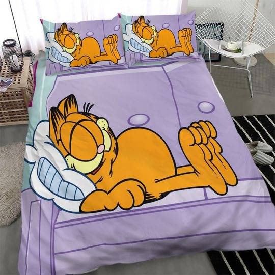 Disney Garfields Cat Cotton Matting Bedding Set Gift For Your Girlfriend Boyfriend Gift For Love Gift For Friend Best Valentine Present Holiday Gift