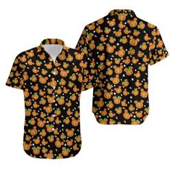 Disney Halloween Mickey Minnie Mouse Pumpkin Head Hawaiian Shirt Gift For Your Girlfriend Boyfriend Gift For Love Gift For Friend Best Valentine Present Holiday Gift