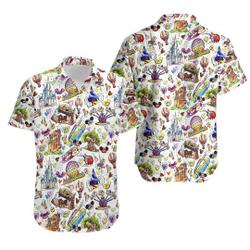 Disney Hawaiian Shirt, Mickey Summer Button Up Shirt Gift For Your Girlfriend Boyfriend Gift For Love Gift For Friend Best Valentine Present Holiday Gift