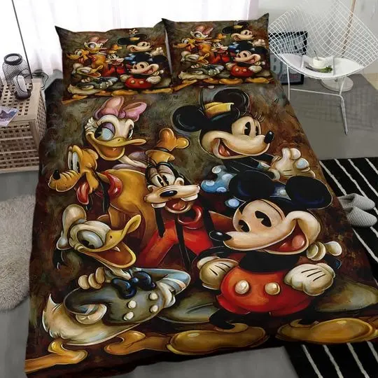 Disney Mickey And Friends Bedding Set Gift For Your Girlfriend Boyfriend Gift For Love Gift For Friend Best Valentine Present Holiday Gift