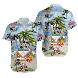 Disney Mickey Minnie Mouse Hawaiian Shirt Gift For Your Girlfriend Boyfriend Gift For Love Gift For Friend Best Valentine Present Holiday Gift