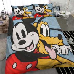 Disney Mickey Mouse And Pluto Bedding Set Gift For Your Girlfriend Boyfriend Gift For Love Gift For Friend Best Valentine Present Holiday Gift