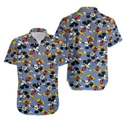 Disney Mickey Mouse Floral Aloha Hawaiian Shirt Gift For Your Girlfriend Boyfriend Gift For Love Gift For Friend Best Valentine Present Holiday Gift