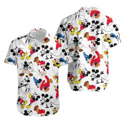 Disney Mickey Mouse Floral Aloha Hawaiian Shirt Gift For Your Girlfriend Boyfriend Gift For Love Gift For Friend Best Valentine Present Holiday Gift