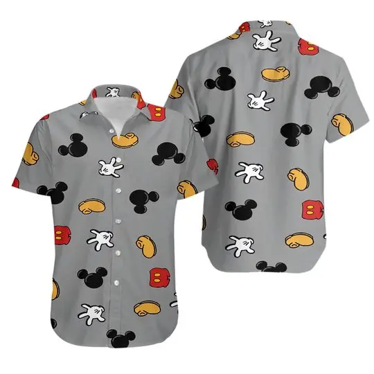Disney Mickey Mouse Floral Aloha Hawaiian Shirt, Summer Button Up, Disney Crew Shirt Gift For Your Girlfriend Boyfriend Gift For Love Gift For Friend Best Valentine Present Holiday Gift