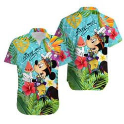Disney Mickey Mouse Hawaiian Shirt, Disney World Gift, Mickey Mouse Signature Shirt Gift For Your Girlfriend Boyfriend Gift For Love Gift For Friend Best Valentine Present Holiday Gift