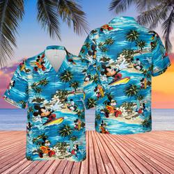Disney Mickey Mouse Hawaiian Shirt, Mickey Mouse Hawaiian Shirt Summer Button Up Gift For Your Girlfriend Boyfriend Gift For Love Gift For Friend Best Valentine Present Holiday Gift