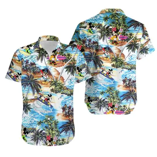 Disney Mickey Mouse Hawaiian Shirt Gift For Your Girlfriend Boyfriend Gift For Love Gift For Friend Best Valentine Present Holiday Gift