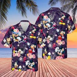 Disney Mickey Mouse Hawaiian Shirt,Summer Beach Trip Family Hawaiian Shirt, Aloha Hawaiian Beach Shirt Gift For Your Girlfriend Boyfriend Gift For Love Gift For Friend Best Valentine Present Holiday Gift