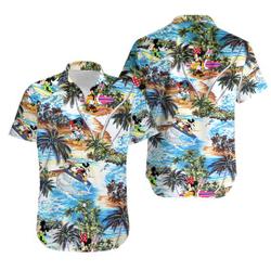 Disney Mickey Mouse Summer Button Up Hawaiian Shirt Aloha Shirt Gift For Your Girlfriend Boyfriend Gift For Love Gift For Friend Best Valentine Present Holiday Gift