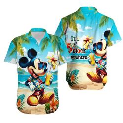 Disney Mickey Mouse Women Hawaiian Shirt Gift For Your Girlfriend Boyfriend Gift For Love Gift For Friend Best Valentine Present Holiday Gift