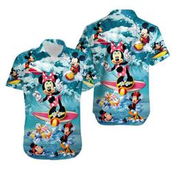 Disney Minnie Mouse Surfing Hawaiian Shirt Gift For Your Girlfriend Boyfriend Gift For Love Gift For Friend Best Valentine Present Holiday Gift