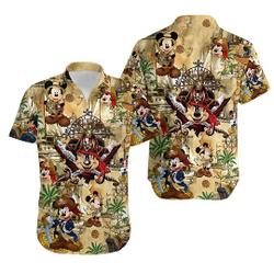 Disney Pirate Cruise Hawaiian Shirt, Mickey Pirate Shirt, Pirates of Caribbean Family Shirt Gift For Your Girlfriend Boyfriend Gift For Love Gift For Friend Best Valentine Present Holiday Gift