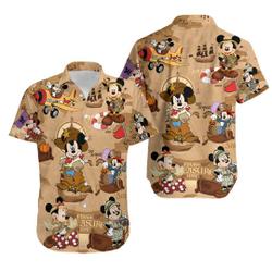 Disney Pirates Mickey Mouse Treasure Map Hawaiian Shirt Gift For Your Girlfriend Boyfriend Gift For Love Gift For Friend Best Valentine Present Holiday Gift