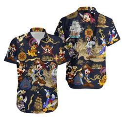 Disney Pirates of Caribbean Hawaiian Shirt, Mickey And Friends Shirt Gift For Your Girlfriend Boyfriend Gift For Love Gift For Friend Best Valentine Present Holiday Gift