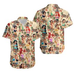 Disney Princess Summer Swimming Hawaiian Shirt Gift For Your Girlfriend Boyfriend Gift For Love Gift For Friend Best Valentine Present Holiday Gift