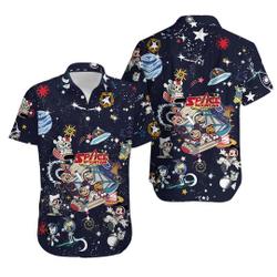 Disney Space Mountain Hawaiian Shirt, Mickey And Friends Vintage Hawaiian Shirt Gift For Your Girlfriend Boyfriend Gift For Love Gift For Friend Best Valentine Present Holiday Gift