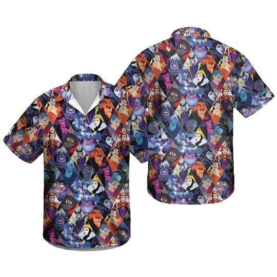 Disney villains hawaiian shirt Gift For Your Girlfriend Boyfriend Gift For Love Gift For Friend Best Valentine Present Holiday Gift