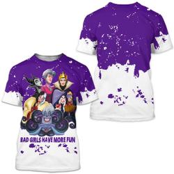 Disney Villians Quotes Purple Splatter Paint Disney Graphics 3D Tshirt Meaningful Gift For Family Gift For Boyfriend Valentine Gift