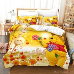 Winnie the Pooh ThreeDuvet Cover Pillowcase Bedding Set Gift For Your Girlfriend Boyfriend Gift For Love Gift For Friend Best Valentine Present Holiday Gift