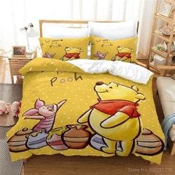 Winnie the Pooh ThreeDuvet Cover Pillowcase Bedding Set Gift For Your Girlfriend Boyfriend Gift For Love Gift For Friend Best Valentine Present Holiday Gift