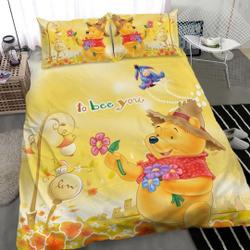 Disney Yellow Winnie The Pooh Bedding Set Gift For Your Girlfriend Boyfriend Gift For Love Gift For Friend Best Valentine Present Holiday Gift
