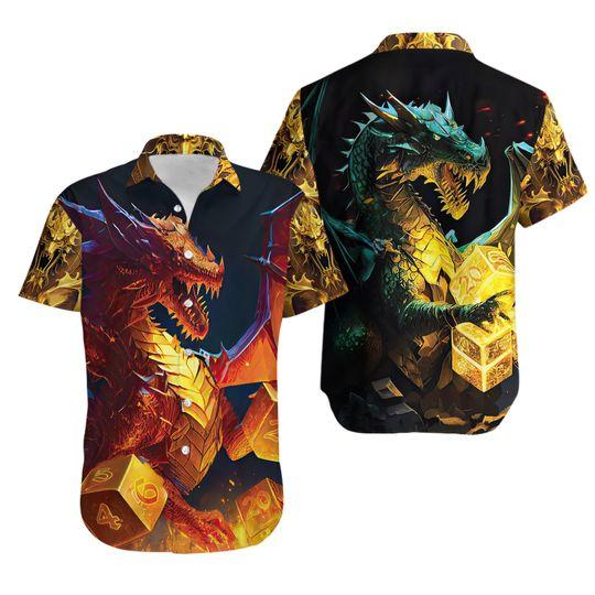DnD Dungeon and Dragon Hawaiian Shirt Gift For Your Girlfriend Boyfriend Gift For Love Gift For Friend Best Valentine Present Holiday Gift