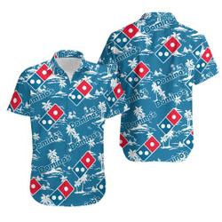 Domino's Tropical Flower Aloha Hawaiian Shirts Gift For Your Girlfriend Boyfriend Gift For Love Gift For Friend Best Valentine Present Holiday Gift