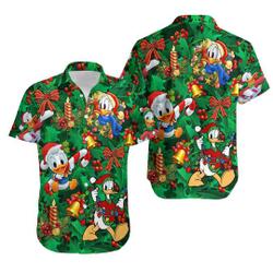 Donald Duck Christmas Disney Hawaiian Shirt Gift For Your Girlfriend Boyfriend Gift For Love Gift For Friend Best Valentine Present Holiday Gift