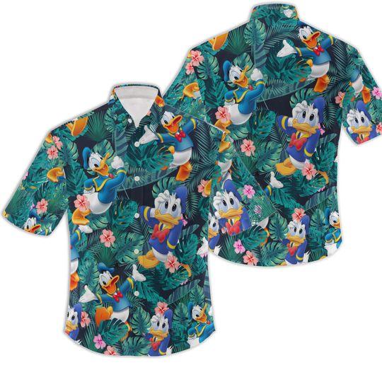 Donald duck floral hawaiian shirt Gift For Your Girlfriend Boyfriend Gift For Love Gift For Friend Best Valentine Present Holiday Gift
